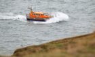 The RNLI lifeboat at Arbroath Cliffs