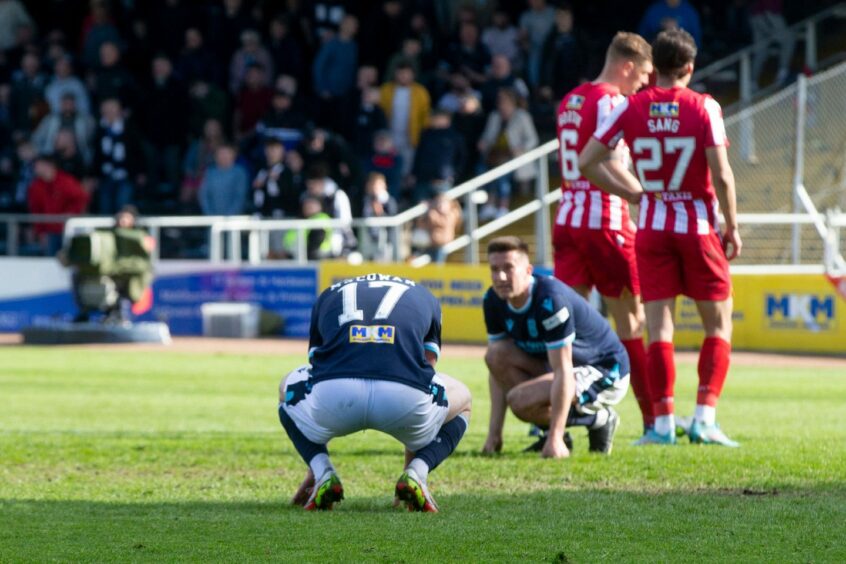 A Dens Park draw effectively confirmed Dundee's relegation in 2022. Image: David Young/Shutterstock