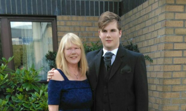 Nathan Bellshaw with mum Elizabeth.