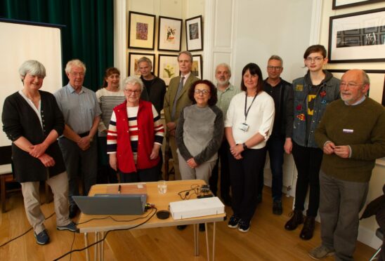 New and retiring Friends committee members with guest speaker the Duke of Fife (centre back). Pic: Paul Reid.