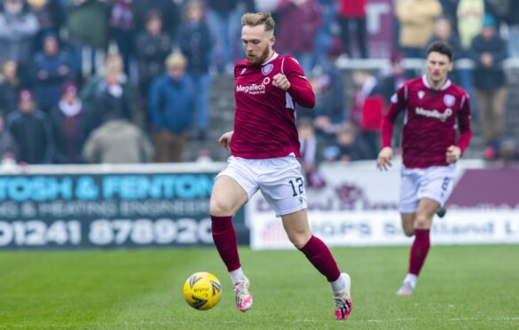 Scott Stewart in action for Arbroath last season.