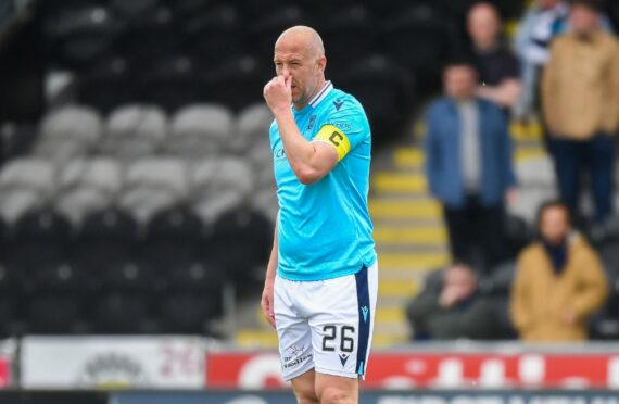 Dundee skipper Charlie Adam at St Mirren.