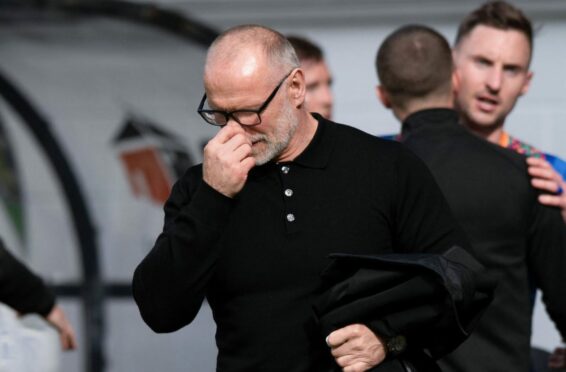 Dunfermline boss John Hughes at full-time.