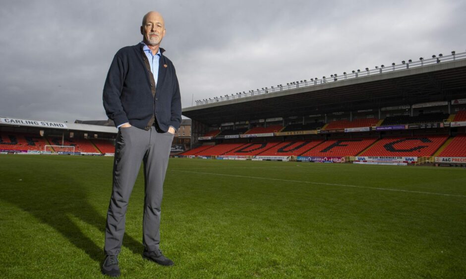 Dundee United chairman Mark Ogren at Tannadice