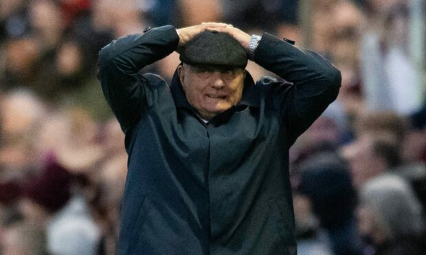 Arbroath boss Dick Campbell can hardly believe it after his side lose out to Inverness on penalties.