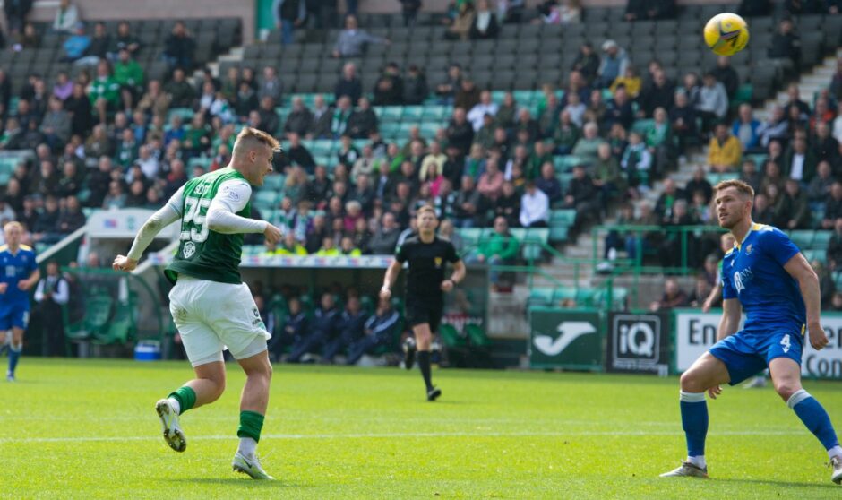 Hibernian's James Scott makes it 4-0.