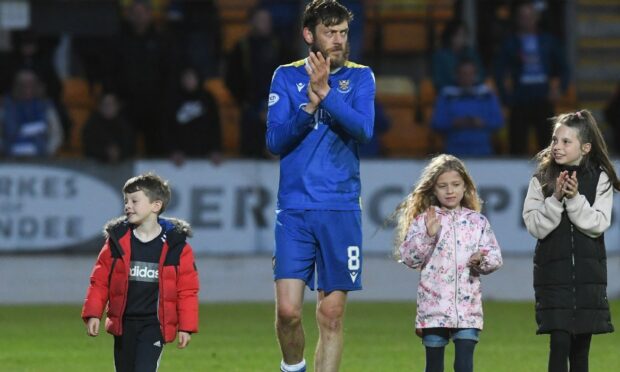 Murray Davidson at full-time with his family.