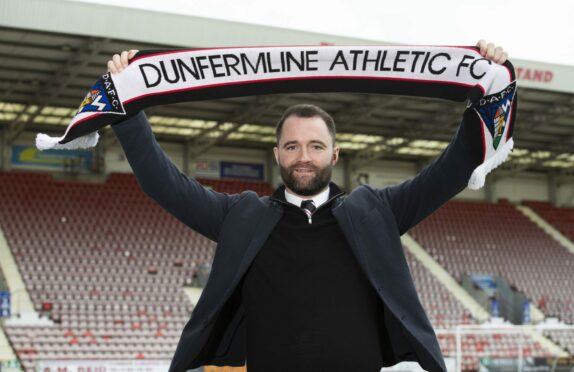 Dunfermline manager James McPake during his unveiling at East End Park.