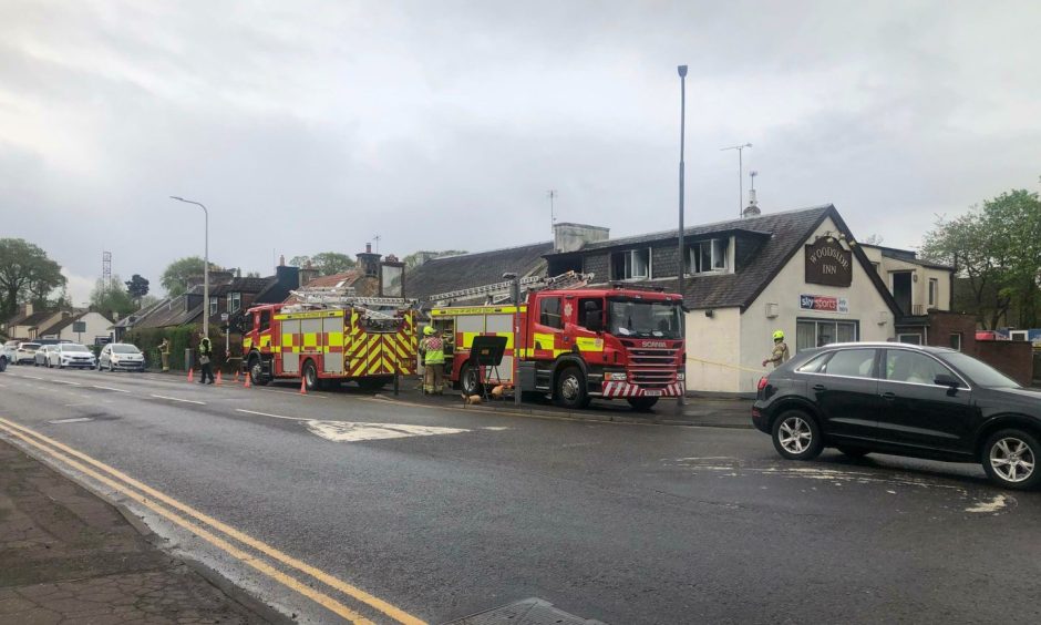 Fire crews at the Woodside Inn, Glenrothes