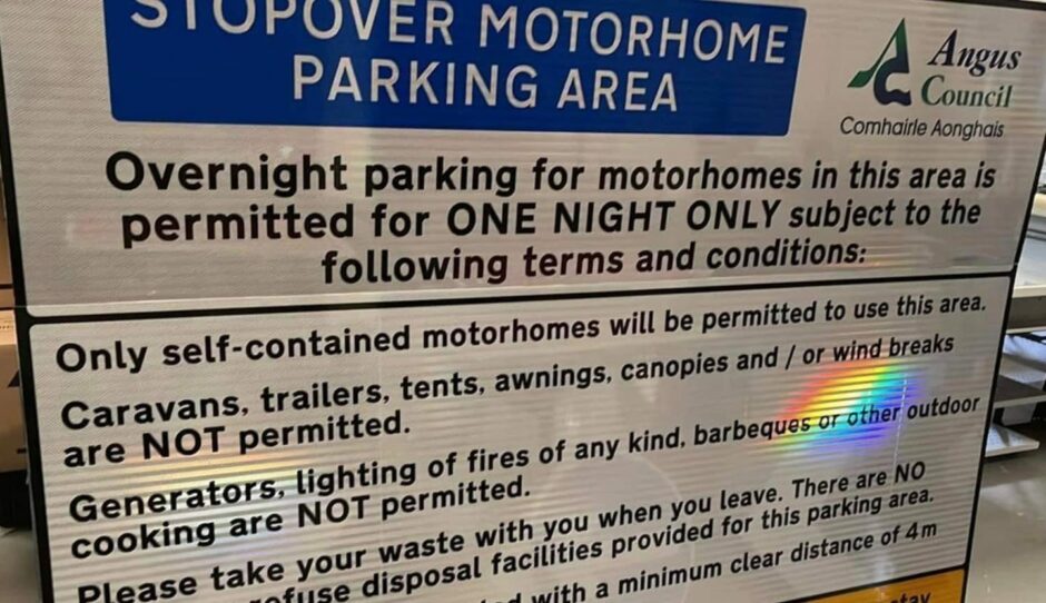 One of the signs going up at Inchcape Park was leaked online.