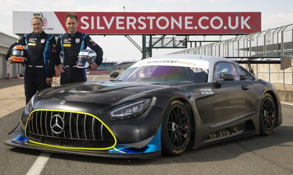 Jonny Adam and Flick Haigh with the 2 Seas Motorsport Mercedes AMG GT3. 