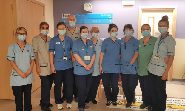 Staff from the orthopaedic wards at Ninewells Hospital