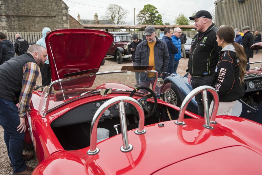 Looking under the bonnet of one of the Bacon and Brakes arrivals.