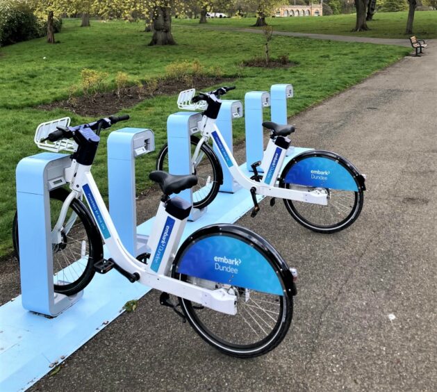 E-bikes at Baxter Park in Dundee