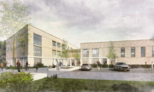 An artist's impression of the £100m East End community campus.  Supplied by Miller Holmes architect