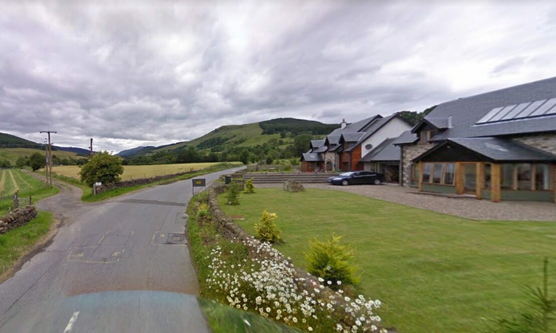 The proposed entrance to the site on Coshieville Farm. Image: Google.