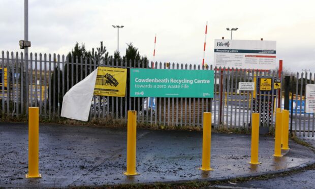 Cowdenbeath recycling centre in Fife