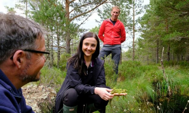 Mairi McAllan at the launch of a peatland restoration project at the RSPB Scotland Abernethy Nature Reserve in the Cairngorms.