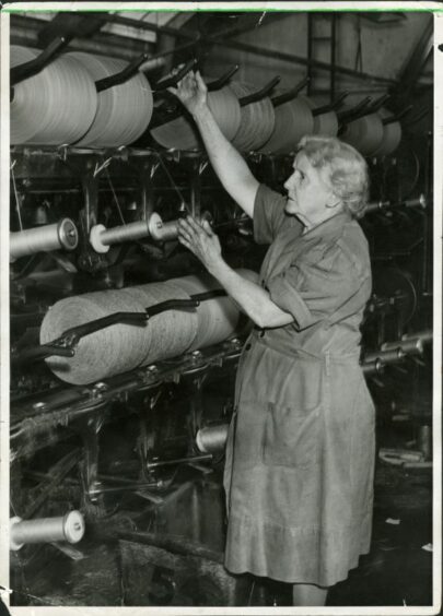 A worker at Wallace Craigie Works during its heyday.