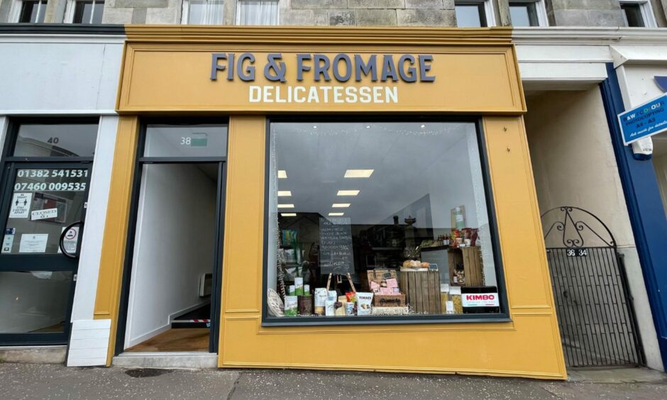 Outside Fig & Fromage in Newport