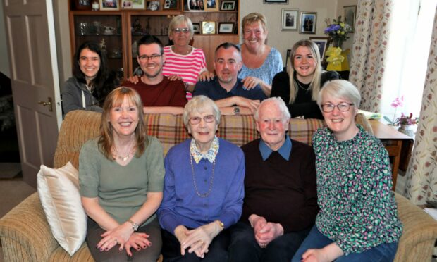 John and Muriel Murray with some of their family.