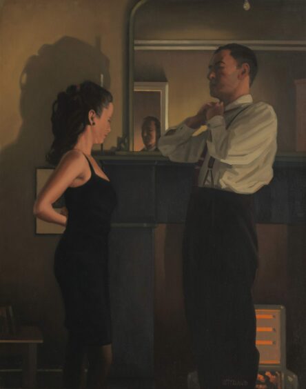 The Jack Vettriano painting Between Darkness and Dawn is one of those up for auction.