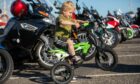 Young biker Aston Harris, 4, had some fun at Arbroath Harbour. Pic: Kim Cessford/DCT Media.