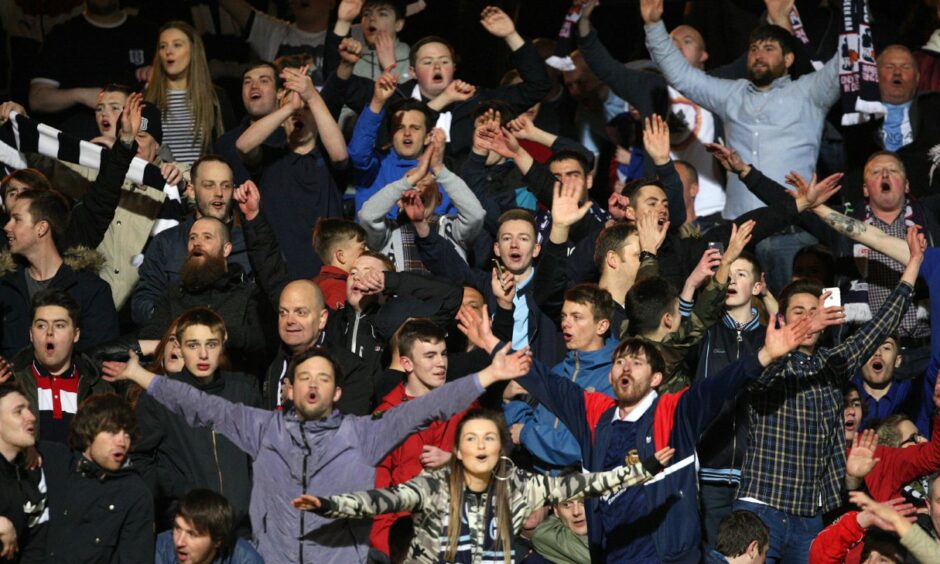 Dundee fans at Dens Park.