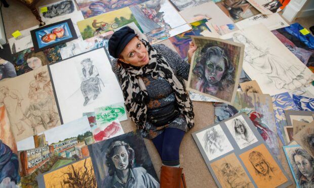 Punk legend Fay Fife, just one of many students being reunited with their school art after 50 years.