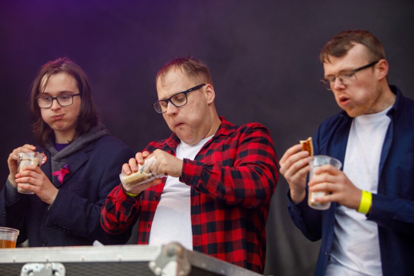 Sausage eating contest at Sausage and Cider Festival 