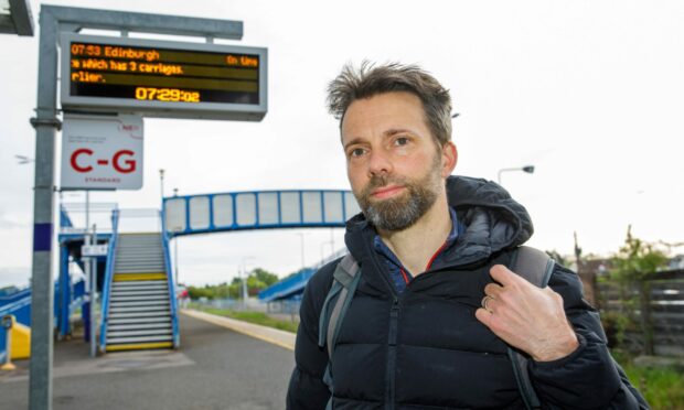 Commuter Peter Hodgson discovered his usual train no longer runs.