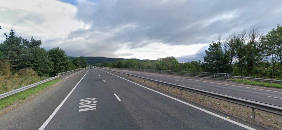 The work affects the M90 at Bridge of Earn. Image: Google.