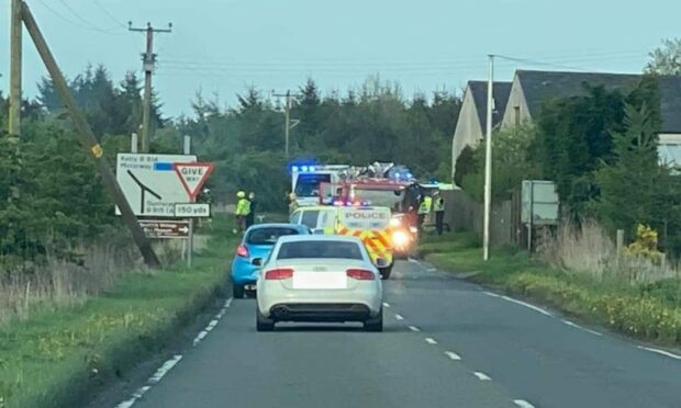 Man, 22, dies after car crashes into wall and catches fire in Fife