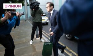 Former MP Imran Ahmad Khan arrives at Southwark Crown Court, where he was jailed for sexually assaulting a 15 year-old boy. Photo:Stefan Rousseau/PA Wire.