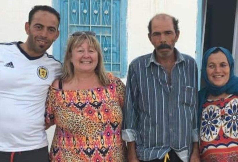 Mouldi and Lorraine on a previous visit to Tunisia with his parents.