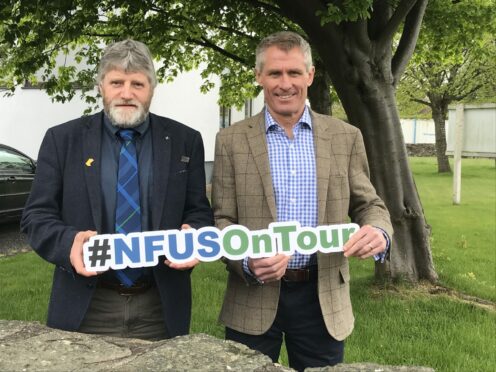 NFU Scotland president Martin Kennedy, left, and the union's head of policy Jonnie Hall.