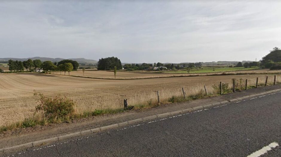 Land beside the Newtyle Road which Muir Homes hope to build 90 new homes on. 