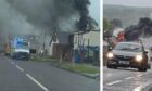 The fire at the Woodside Inn in Glenrothes. Images: Fife Jammer Locations.