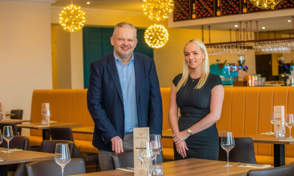 John Mulhern (Operations Manager) and Michelle Donaldson (General Manager) at Christie's Scottish Tapas