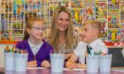In the centre is Sarah Hynie (Dundee RAiSE Primary Science Development Officer) alongside some of the primary four children that will be taking part, left is Georgia and right is Dominic - Fintry Primary School.