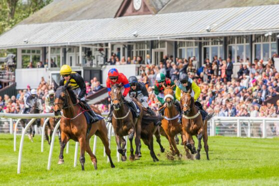 Crowds at Perth Racecourse.