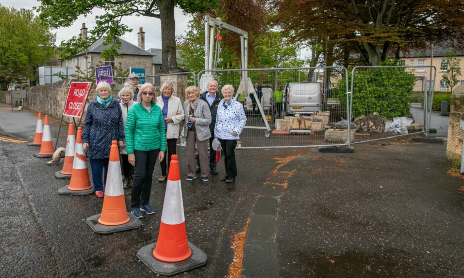 Sandra Stewart, front, with other members of the Abbey Park Resident's Action Group.