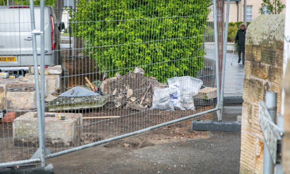 Work has now begun to widen the access to the site.