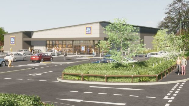 Plans for a new Aldi in Milnathort.