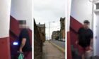 The Deliveroo driver delivers shopping then grabs the parcel on his way out.