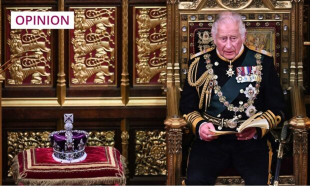 Prince Charles delivered the Queen's Speech with the Queen's crown by his side. Photo: Ben Stansall/AP/Shutterstock.