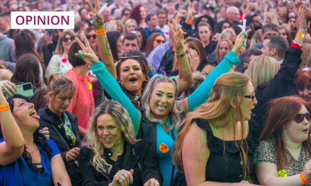 Crowds at the Ibiza Orchestra event in Slessor Gardens, Dundee. Photo: Steve MacDougall/DCT Media.