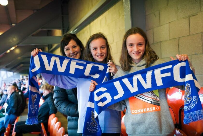 St Johnstone supporters Julie, Niamh and Eilidh.
