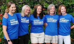 Claire Dyce, Gill Ferguson, Jennifer Paton, Dianne Scott and Susan Dyce have their next Scottish Huntington's Association challenge lined up.