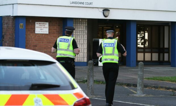 Police were called to Lansdowne Court to deal with the accused.